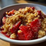 air fryer strawberry crisp easy