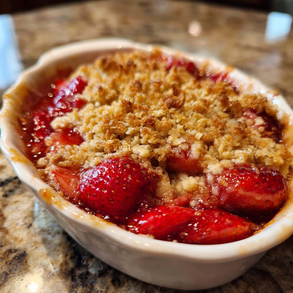 air fryer strawberry crisp for beginners