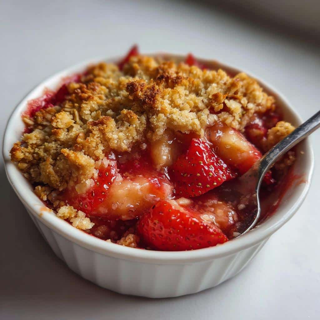 air fryer strawberry crisp low calorie - detail 1