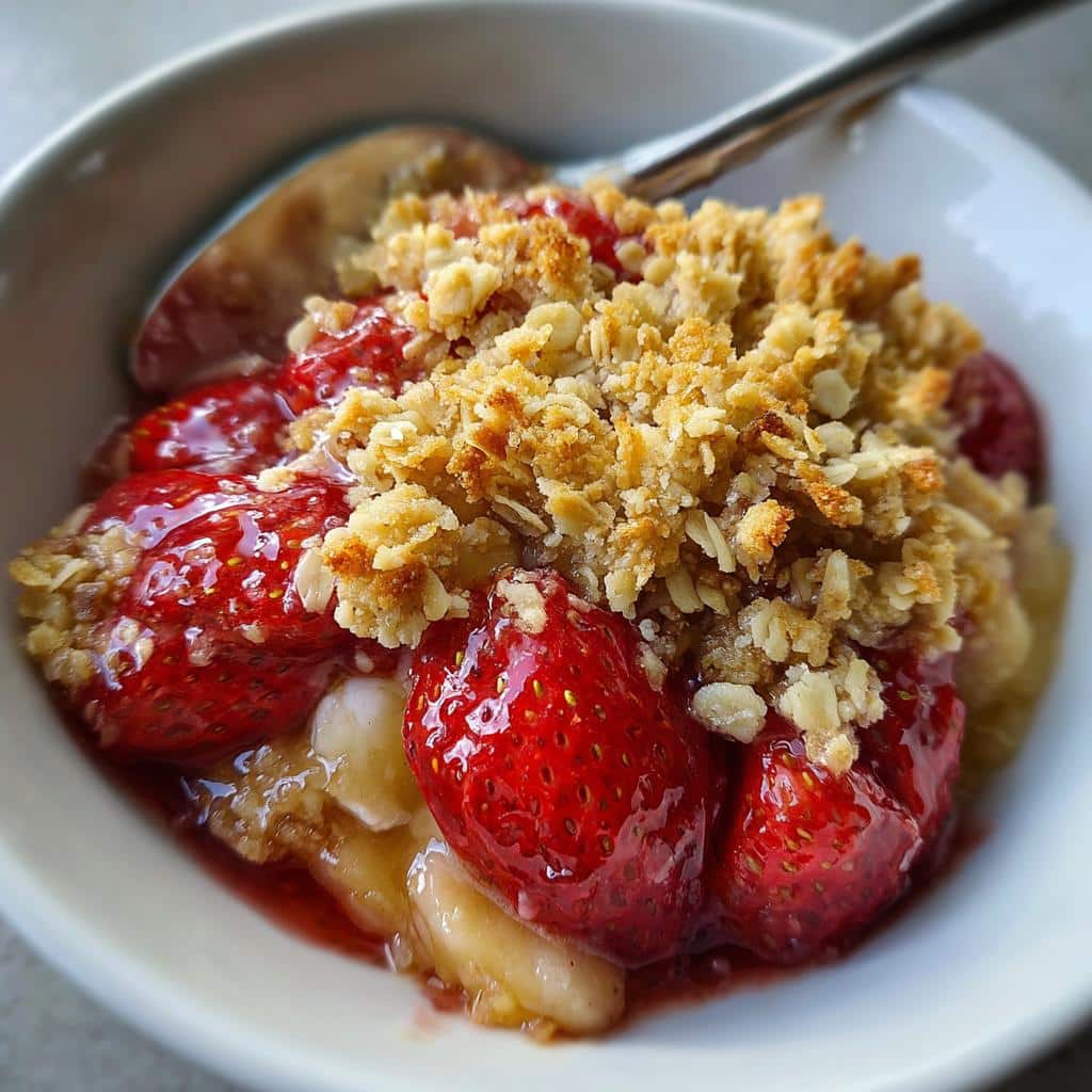 air fryer strawberry crisp simple ingredients