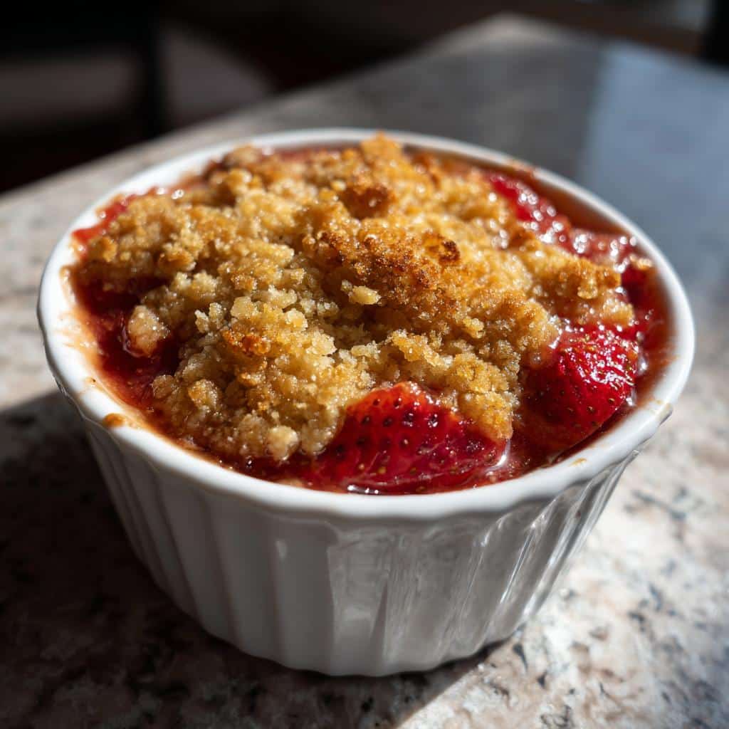 "1 Divine Air Fryer Strawberry Crisp Single Serve Recipe" 4 air fryer strawberry crisp single serve - detail 1