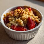 air fryer strawberry crisp valentines day