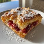 air fryer strawberry crisp with puff pastry
