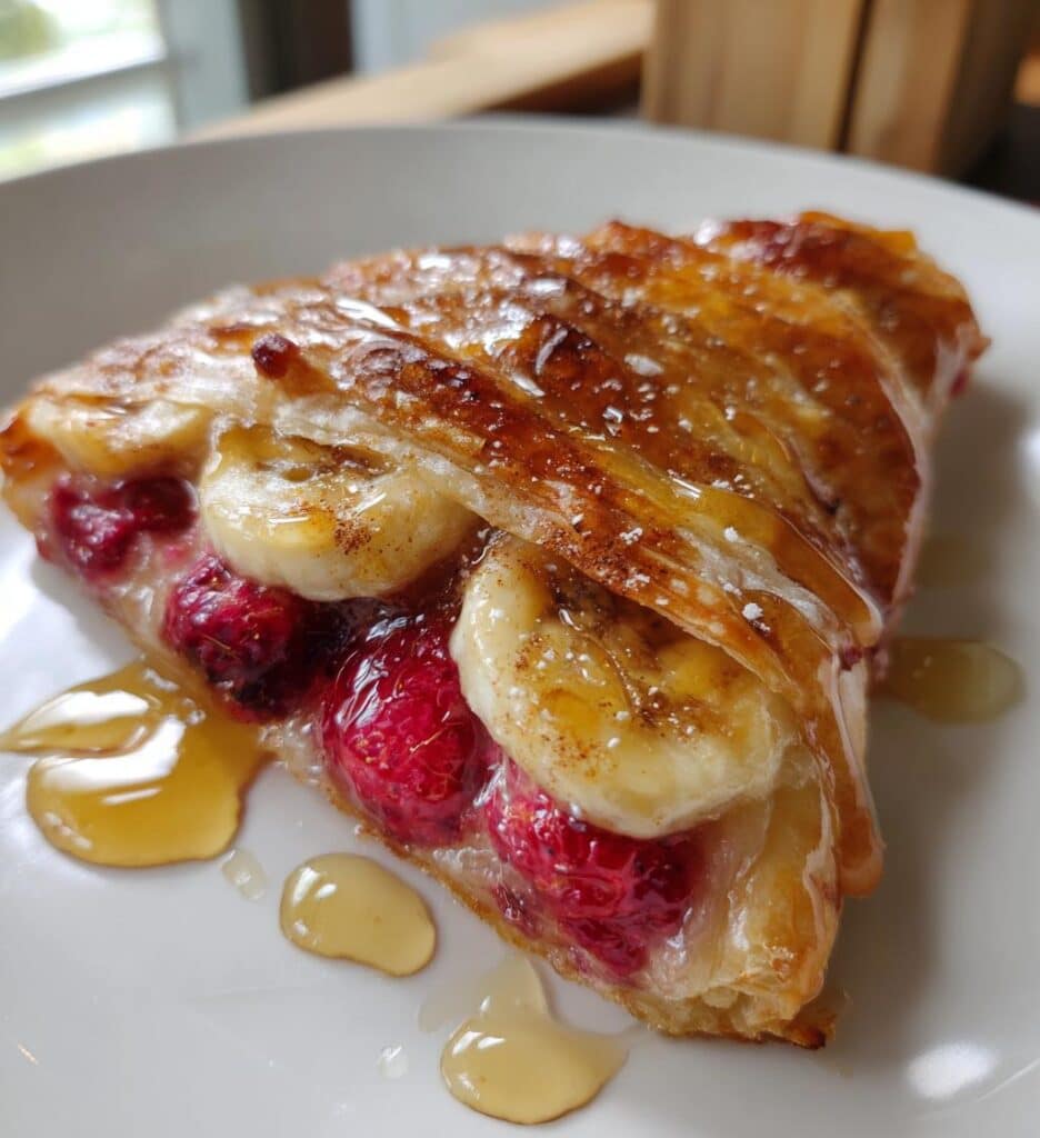 Air Fryer Banana-Raspberry Pie