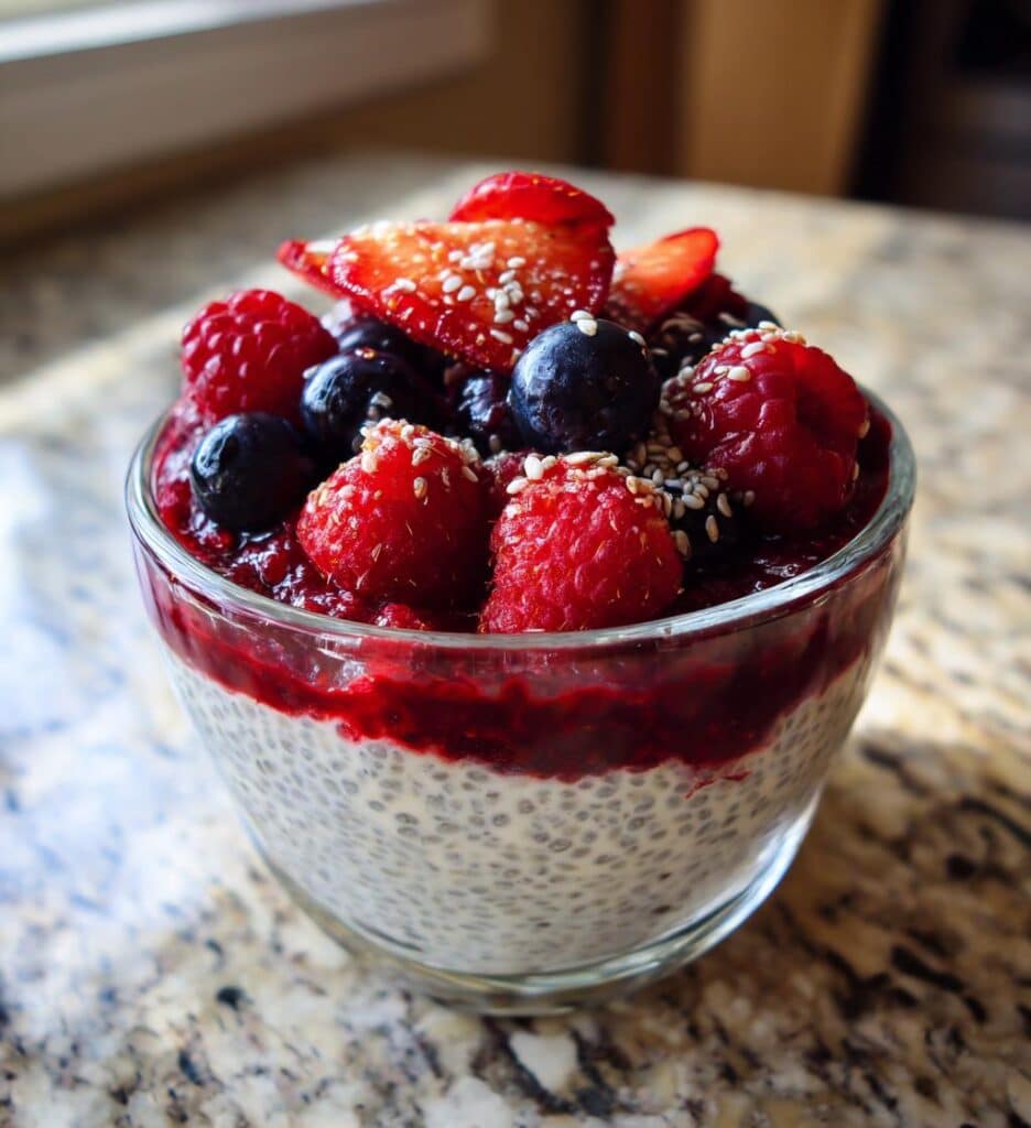 Air Fryer Berry Chia Pudding