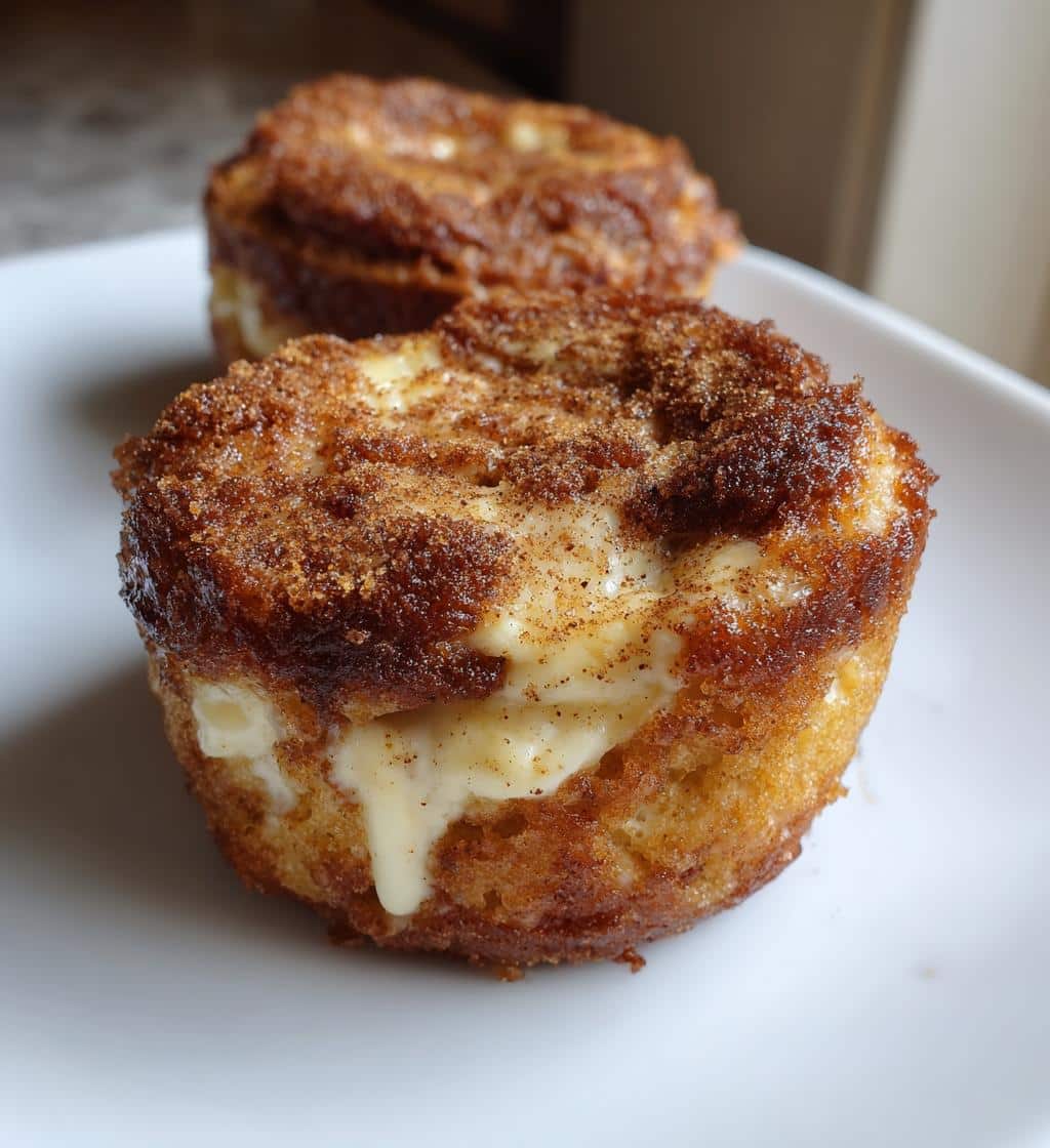 Air Fryer Cheesecake-Stuffed Doughnuts