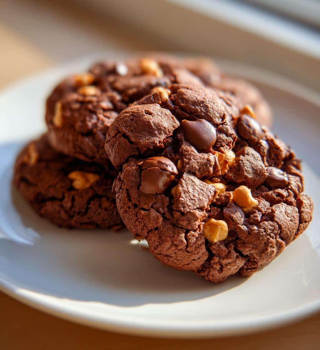 Air Fryer Chocolate Peanut Cookies