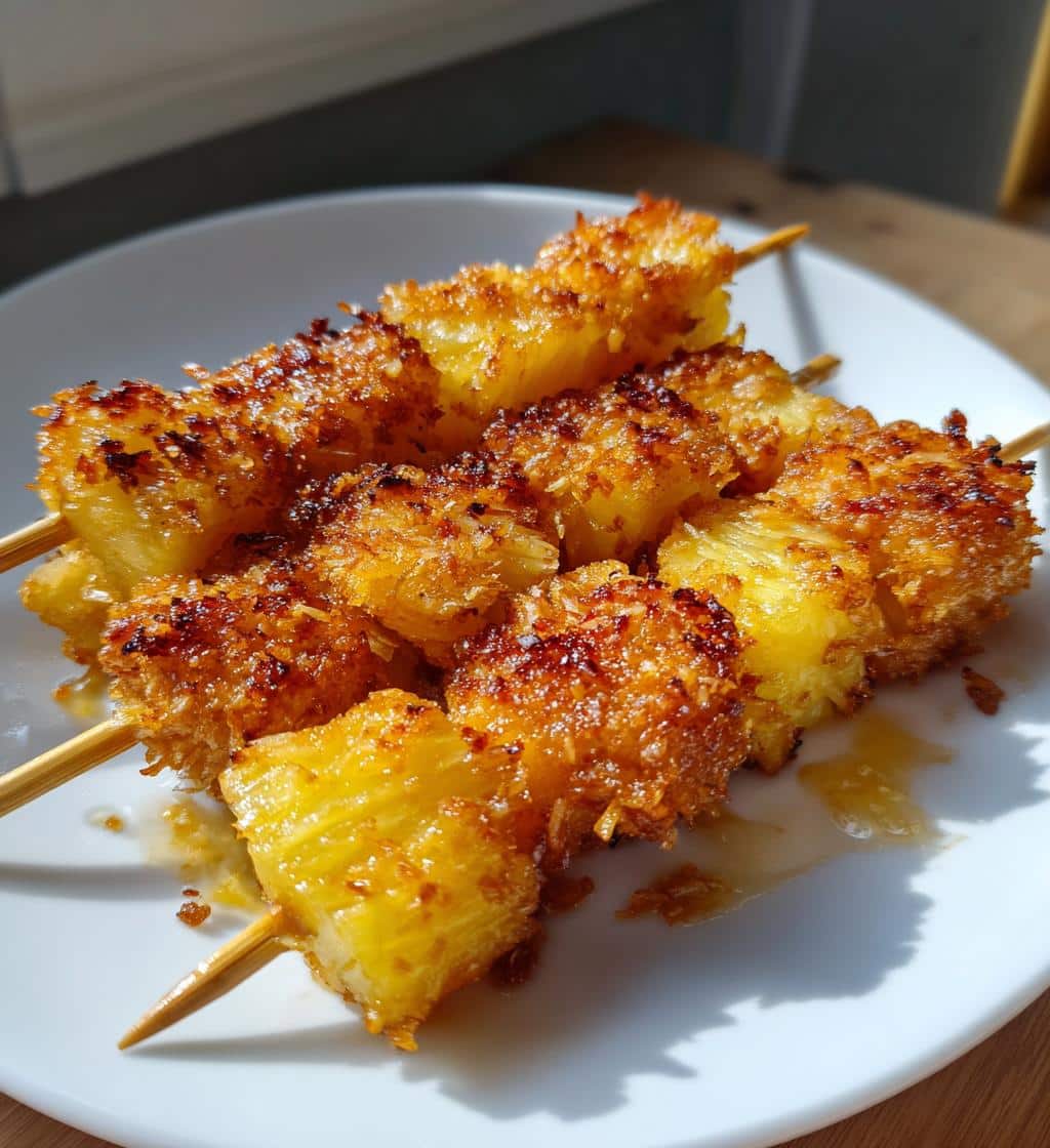 Air Fryer Coconut Pineapple Skewers - detail 1