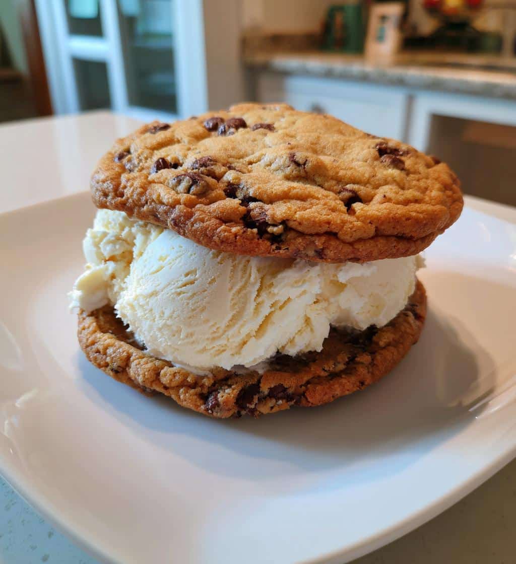 Air Fryer Ice Cream Cookie Sandwiches