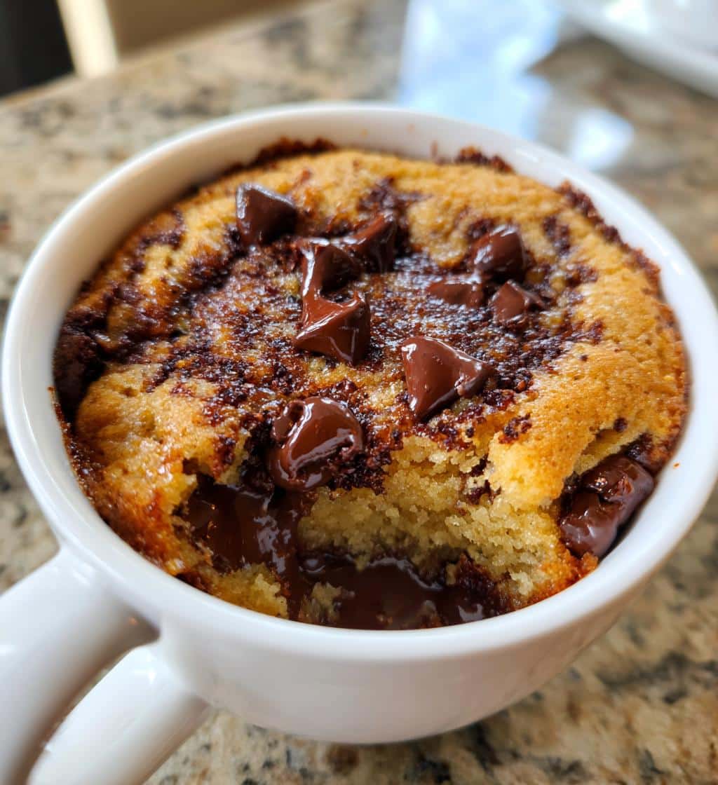 air fryer mug cookie small batch - detail 1