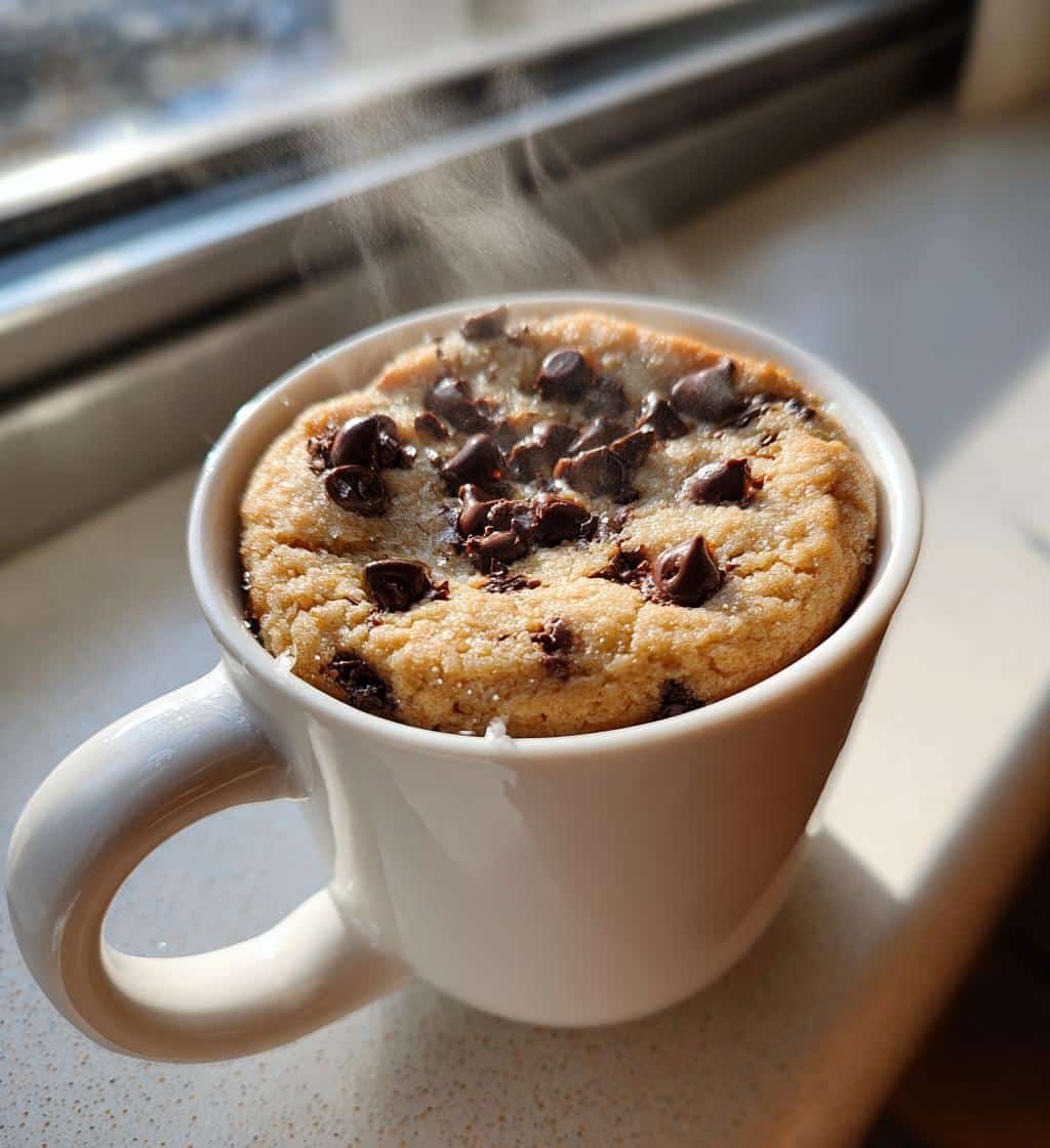 air fryer mug cookie with cake mix - detail 1