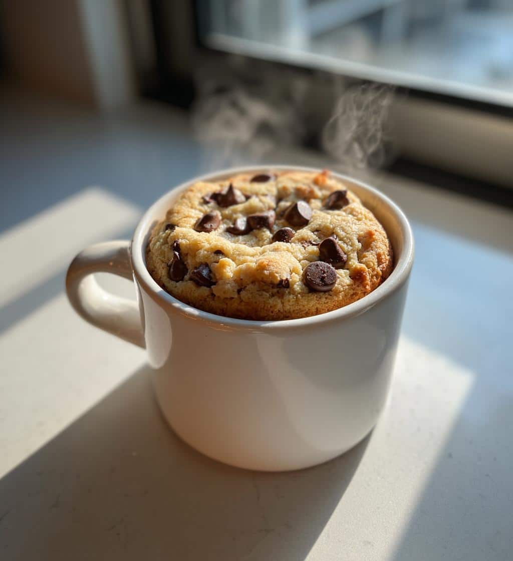 air fryer mug cookie with cake mix