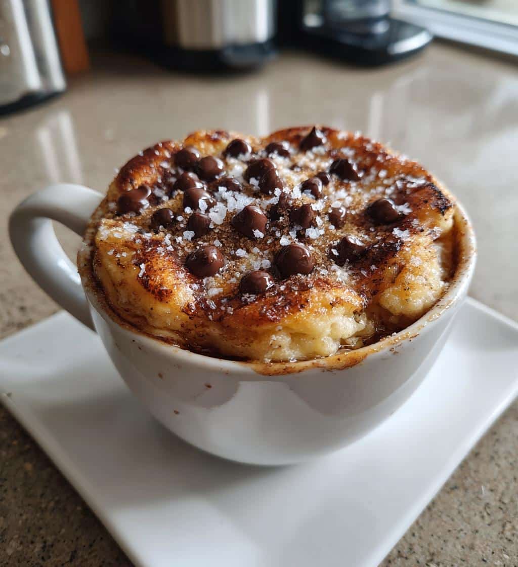 air fryer mug cookie with puff pastry - detail 1