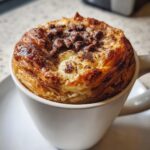 air fryer mug cookie with puff pastry